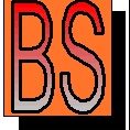 Beate Sammel Logo mit den Buchstaben "BS" in rot und grau auf orangefarbenem Hintergrund.